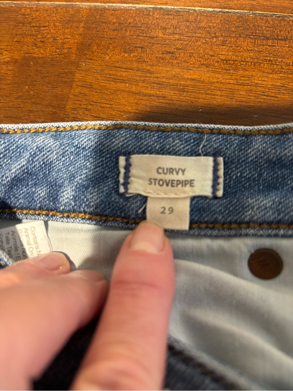 Madewell Curvy Stovepipe Straight Leg Blue Denim Jeans - Picture 5 of 5